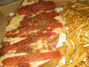 Milanesa de ternera jam y morr