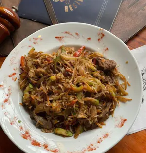 Wok de vegetales con carne