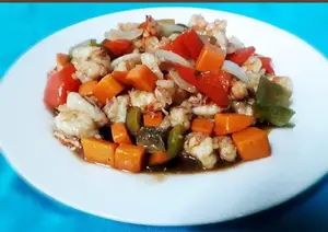 Camarones con salsa picante