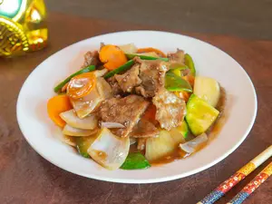 Carne con salsa de ostras