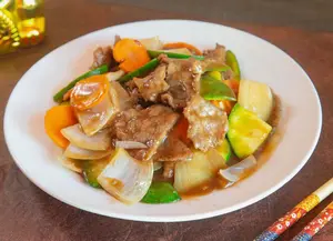 Cerdo con salsa de ostras