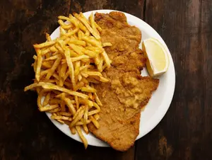Milanesa de ternera completa