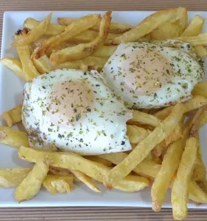 Papas fritas a caballo
