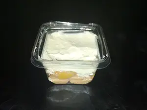 Postre durazno con crema