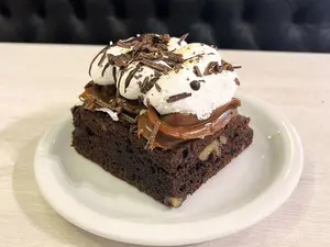 Porción brownie seco
