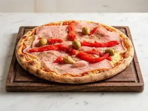 Jamón y morrones