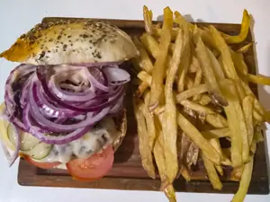 Hamburguesa 2 Doble Con Papas