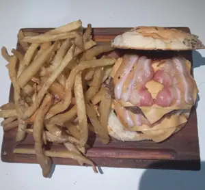 Hamburguesa 5 Doble Con Papas