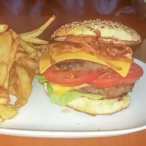Hamburguesa Doble 3 Con Papas