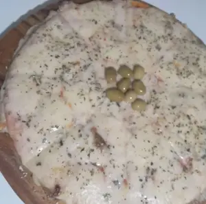 Pizza con azul
