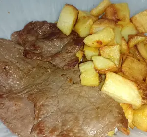Churrasquito de carne c/guarni