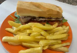 Sandwich De Bondiola Especial Con Papas Fritas