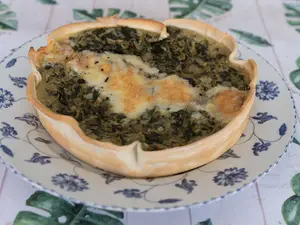 Tarta individual de espinaca