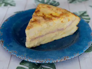 Tort de jamón y muzz (porción)
