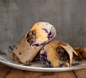 Wrap de carne + papas