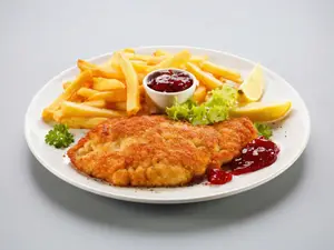 Milanesa clasica+papas fritas