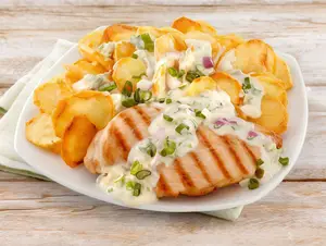 Pollo deshuesado al verdeo