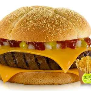 Burguer cuarto gigante papas