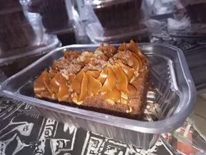 Brownie con dulce de leche y chocolate