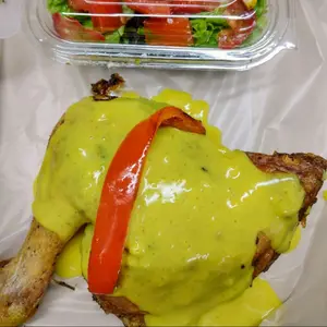 Pata y muslo a la mostaza