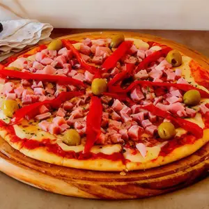 Pizza Jamón y morrones