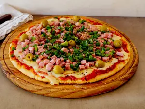 Pizza Verdeo y jamón