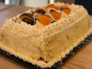Rectangular dulce y durazno
