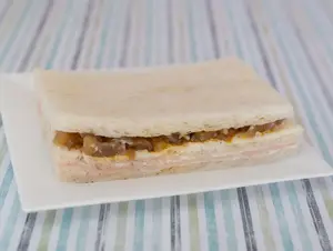 6 sándwiches jamón y berenjena