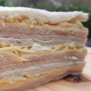 Jamón, queso y huevo