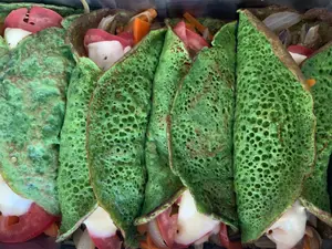 Crepe de acelga con guarnición