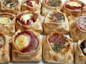 Canastita con panceta y verdeo