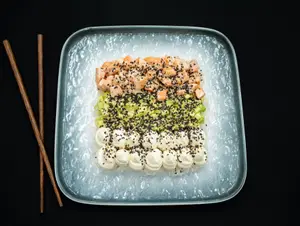 Salad salmon a la plancha
