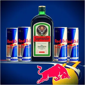1 Jã¤Germeister 750 Ml + 4 Red Bull 250 Ml