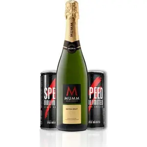Espumante Mumm Extra Brut 750 mL-2xBebida Energizante Speed Unlimited 473Ml