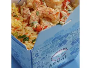 Wok Curry de langostinos