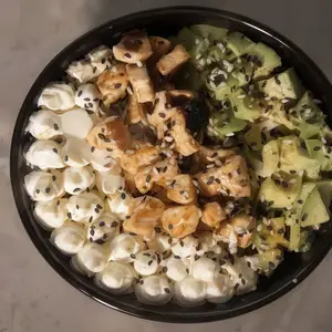 Ensalada salmón teriyaki