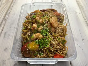 Udon de langostinos