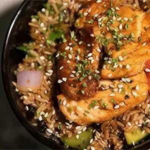 Wok de salmon