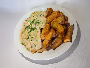 Pollo al verdeo + guarnicion