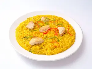 Risotto de pollo azafran