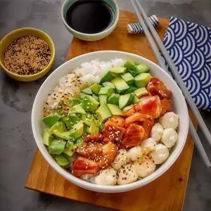Poke pollo teriyaki - chica