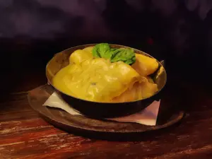 Creppe de verdura y fondeau