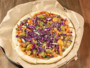 Pizza con vegetales