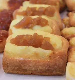 Factura de crema pastelera y batata