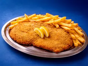 Milanesa simple al plato
