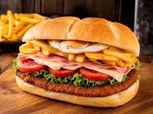 Sándwich de milanesa completo