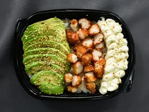 Ensalada de sushi shrimp