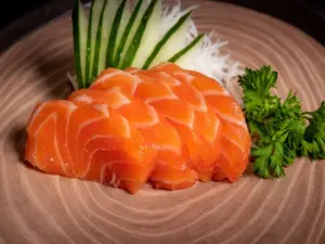 Sashimi salmon rosado