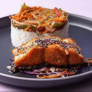Salmón Teriyaki con Arroz