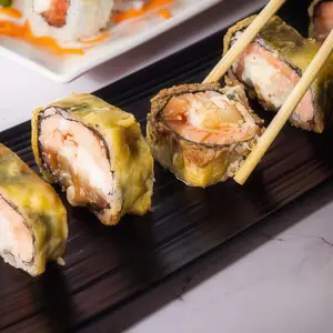 Hot teri sake roll
